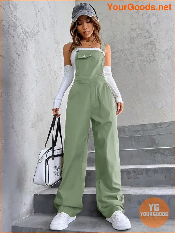 YOURGOODS 1pc Flap Pocket Overalls - YourGoods Online Shop