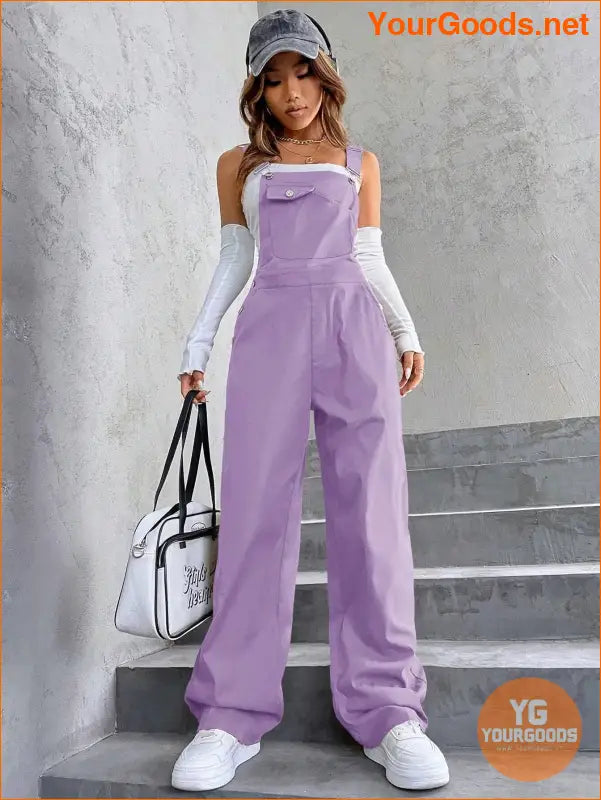 YOURGOODS 1pc Flap Pocket Overalls - YourGoods Online Shop