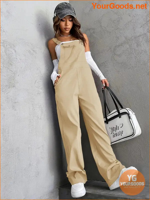 YOURGOODS 1pc Flap Pocket Overalls - YourGoods Online Shop