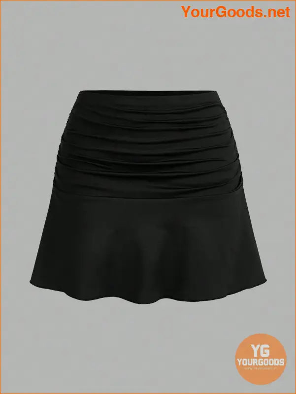 YOURGOODS 2pc Ruched Mini Skirt Set for Women - YourGoods Online Shop