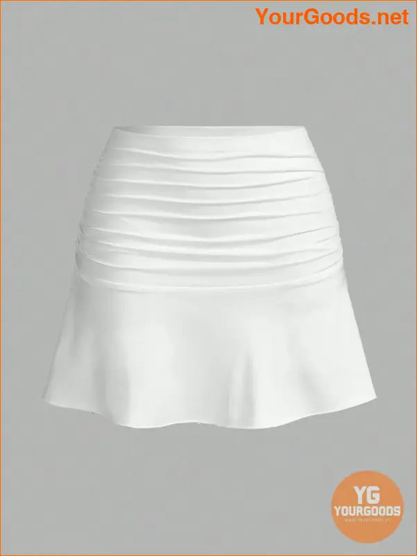 YOURGOODS 2pc Ruched Mini Skirt Set for Women - YourGoods Online Shop