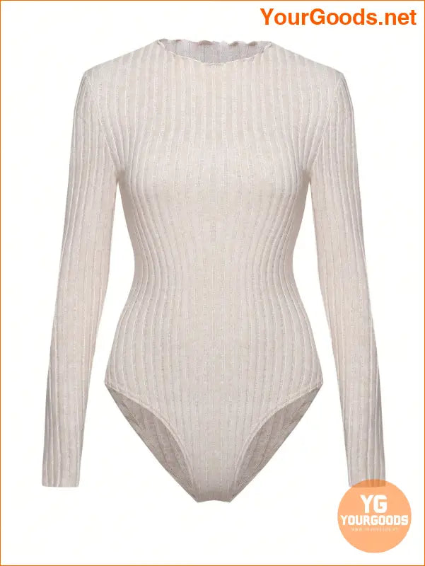 YOURGOODS 4pcs Ribbed Knit V Neck Bodysuit - YourGoods Online Shop