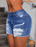 YOURGOODS Distressed Denim Shorts with Frayed Hem - YourGoods Online Shop