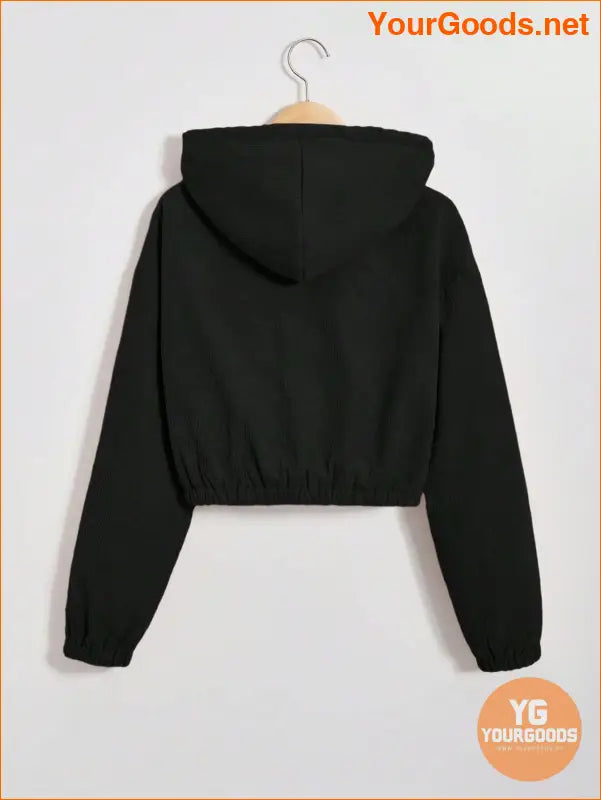 YOURGOODS Drop Shoulder Drawstring Hooded Thermal Lined Corduroy Jacket - YourGoods Online Shop