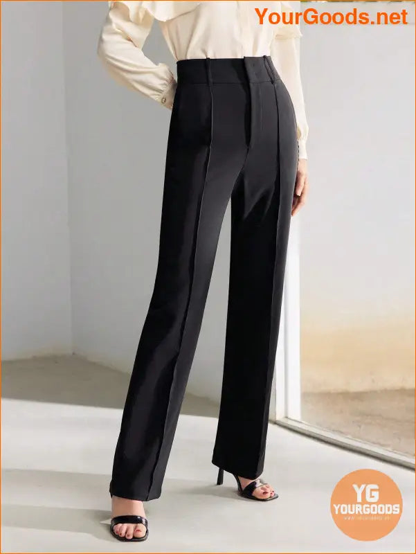 YOURGOODS Elegant Lace Insert Seam Front Pants - YourGoods Online Shop