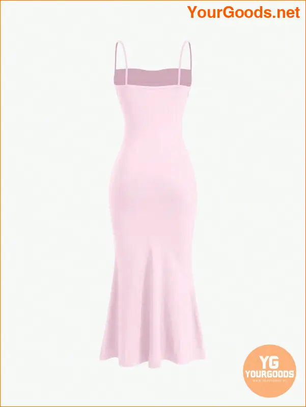 YOURGOODS Elegant Ruched Solid Cami Dress - YourGoods Online Shop