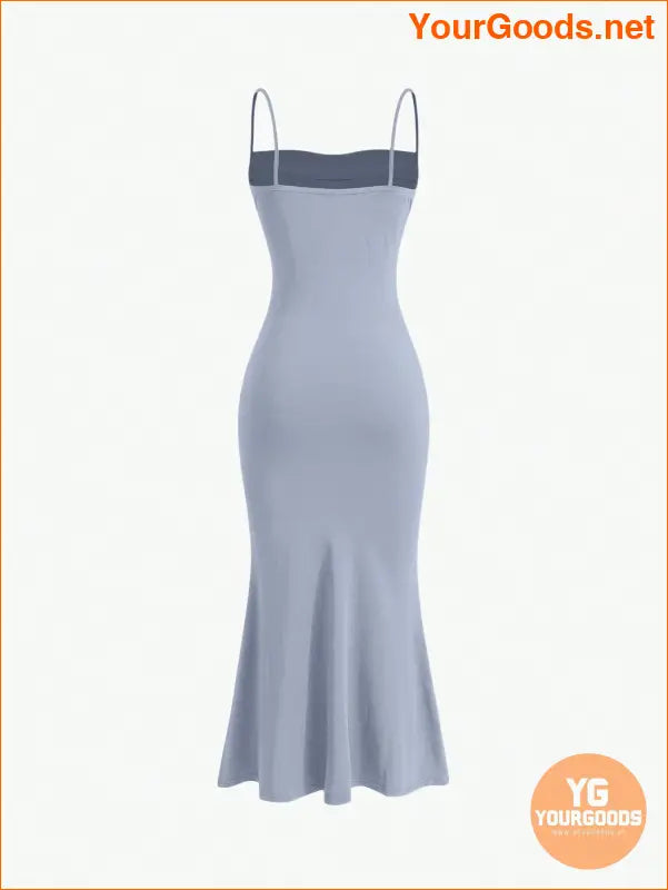 YOURGOODS Elegant Ruched Solid Cami Dress - YourGoods Online Shop