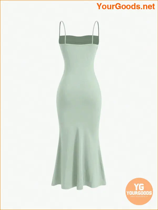 YOURGOODS Elegant Ruched Solid Cami Dress - YourGoods Online Shop