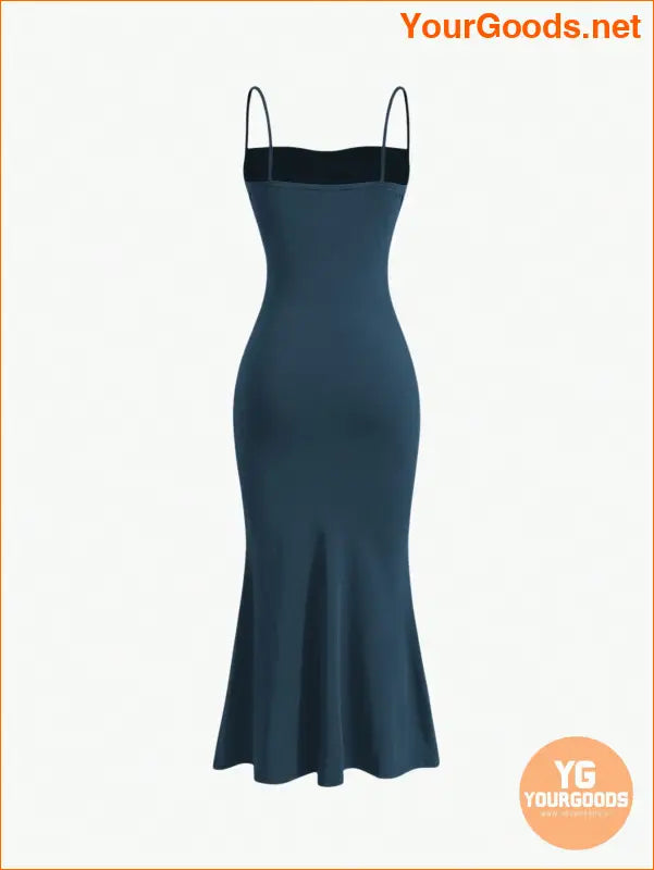 YOURGOODS Elegant Ruched Solid Cami Dress - YourGoods Online Shop