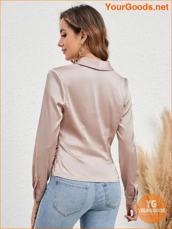 YOURGOODS Emery Rose Shawl Collar Wrap Blouse - YourGoods Online Shop