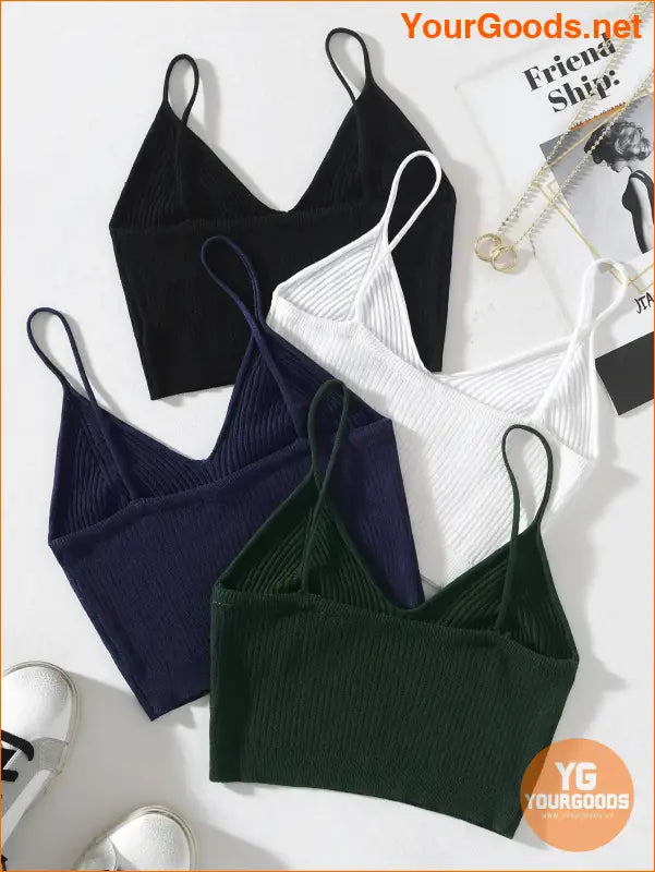 YOURGOODS Essence 4Piece Solid Knit Crop Top Set - YourGoods Online Shop