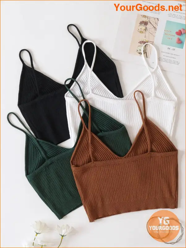 YOURGOODS Essence 4Piece Solid Knit Crop Top Set - YourGoods Online Shop