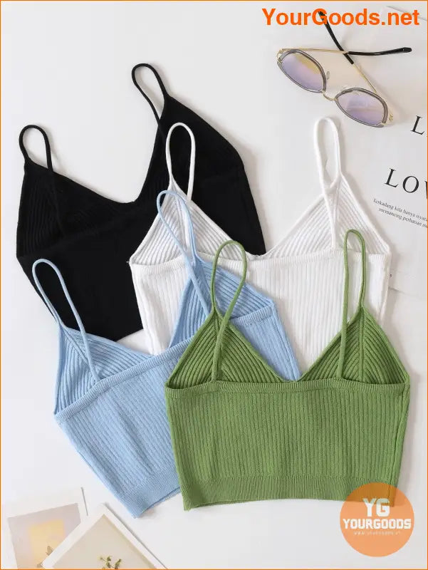 YOURGOODS Essence 4Piece Solid Knit Crop Top Set - YourGoods Online Shop