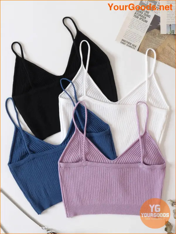 YOURGOODS Essence 4Piece Solid Knit Crop Top Set - YourGoods Online Shop