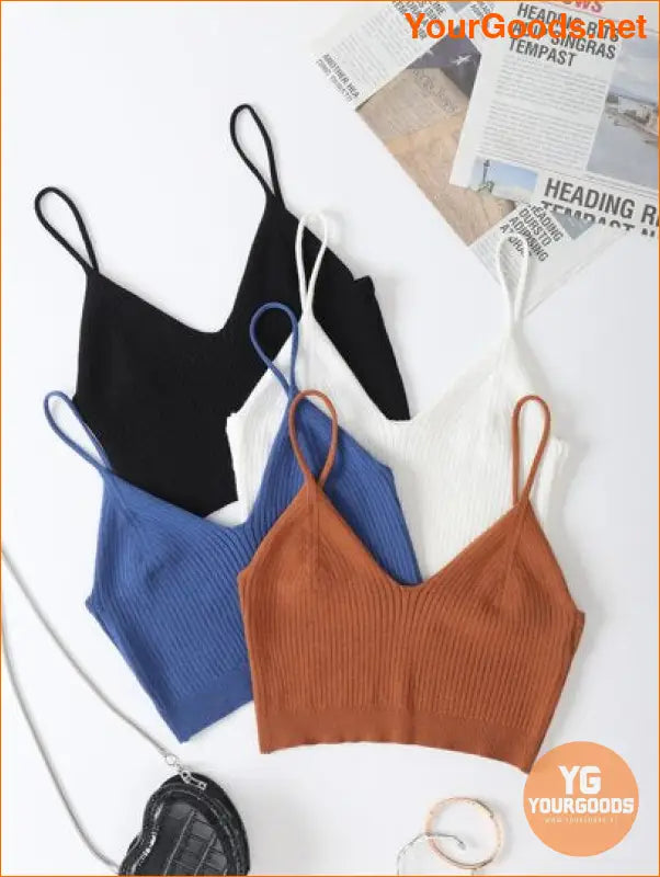 YOURGOODS Essence 4Piece Solid Knit Crop Top Set - YourGoods Online Shop