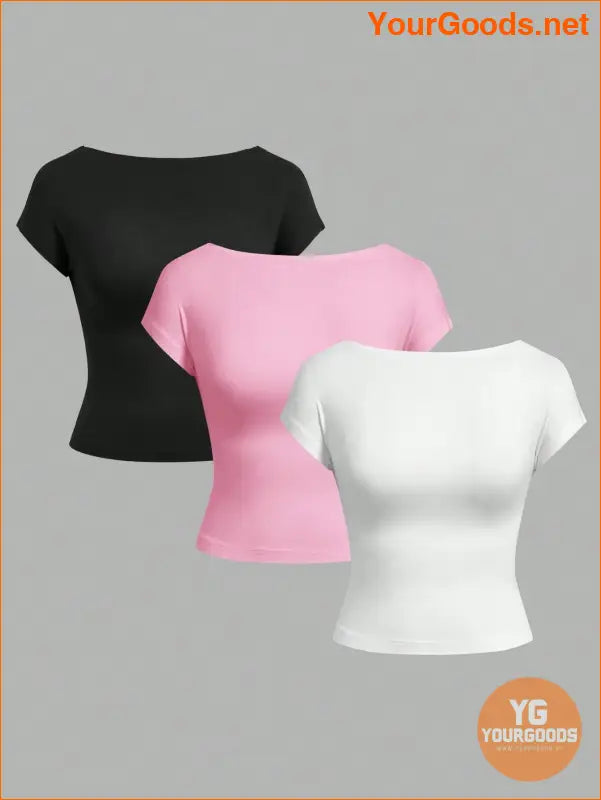 YOURGOODS EZwear 3Pack Summer Cropped TShirts - YourGoods Online Shop