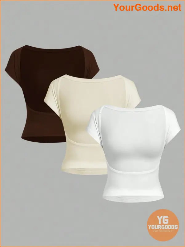 YOURGOODS EZwear 3Pack Summer Cropped TShirts - YourGoods Online Shop