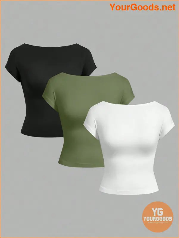 YOURGOODS EZwear 3Pack Summer Cropped TShirts - YourGoods Online Shop