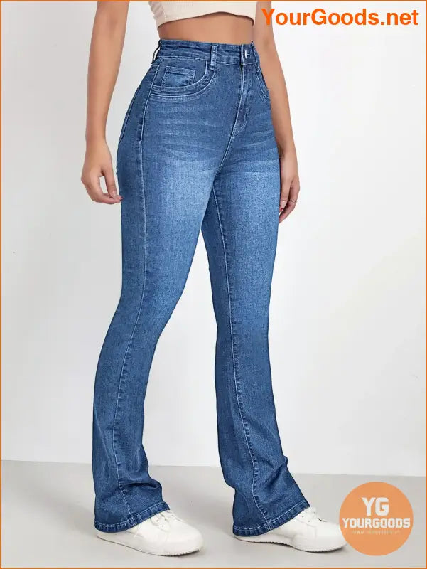 YOURGOODS EZwear High Waist Flare Denim Jeans - YourGoods Online Shop