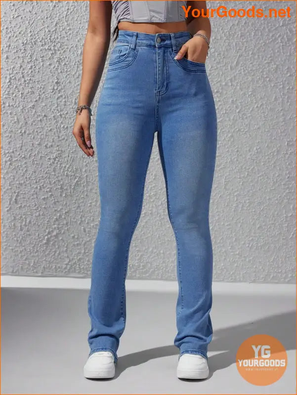 YOURGOODS EZwear High Waist Flare Denim Jeans - YourGoods Online Shop