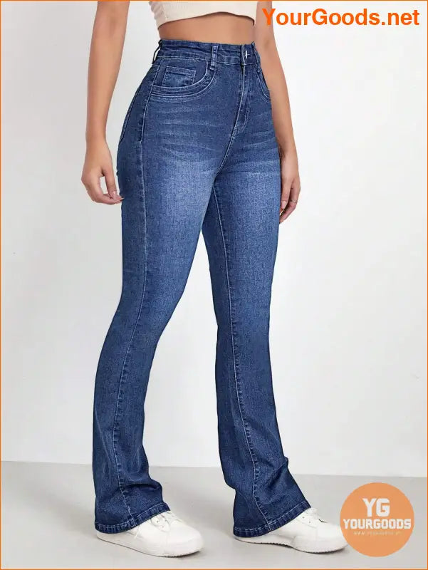 YOURGOODS EZwear High Waist Flare Denim Jeans - YourGoods Online Shop