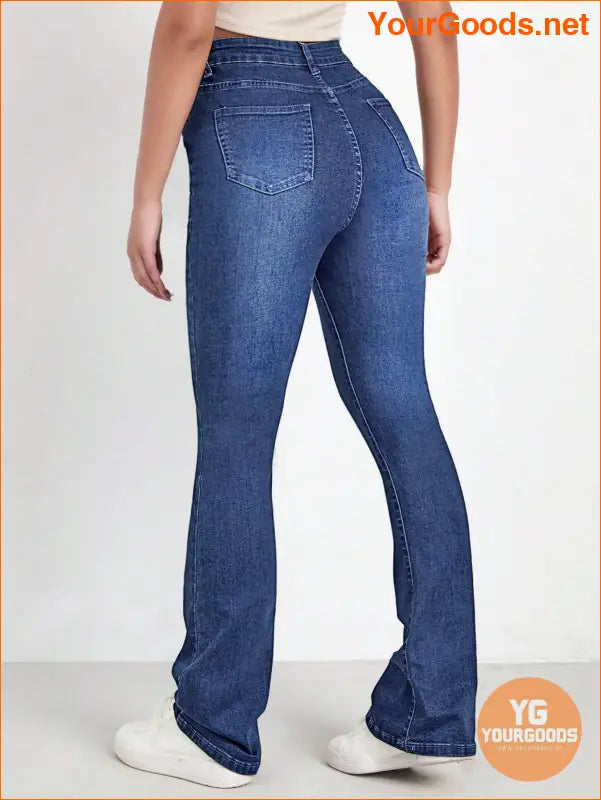 YOURGOODS EZwear High Waist Flare Denim Jeans - YourGoods Online Shop