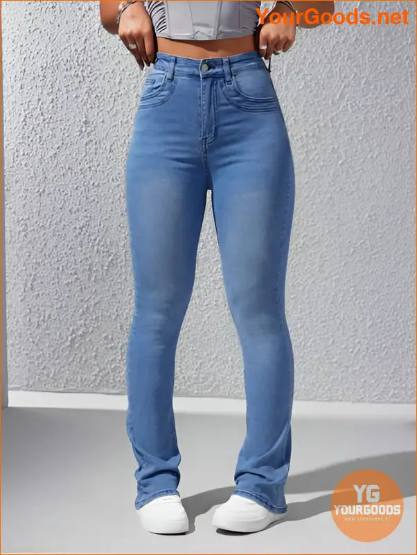 YOURGOODS EZwear High Waist Flare Denim Jeans - YourGoods Online Shop