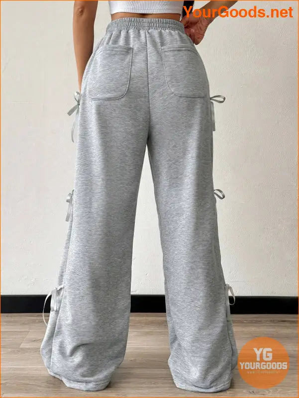 YOURGOODS EZwear Versatile Womens Gray Drawstring Sweatpants - YourGoods Online Shop