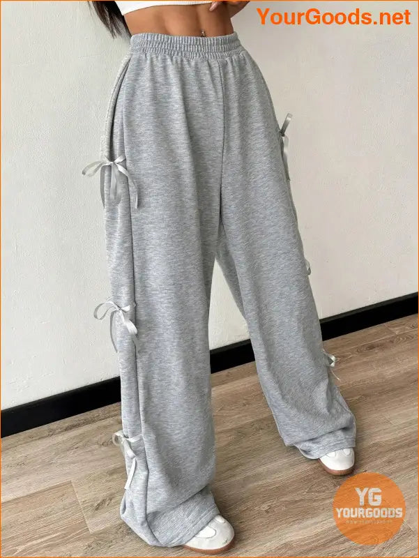 YOURGOODS EZwear Versatile Womens Gray Drawstring Sweatpants - YourGoods Online Shop