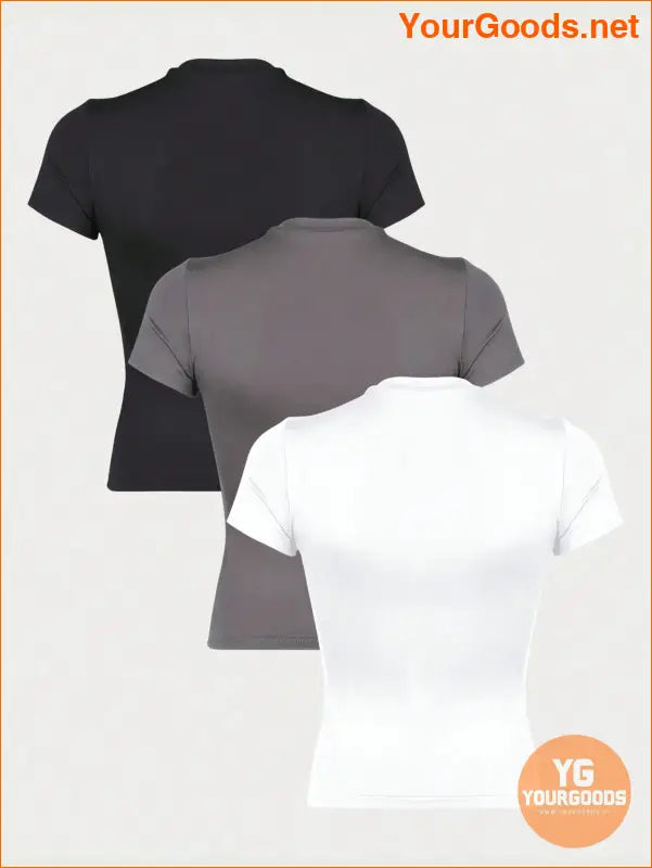 YOURGOODS EZwear Womens 3pc Short TShirt Set - YourGoods Online Shop