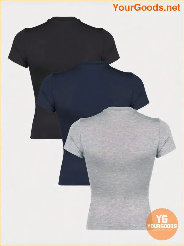 YOURGOODS EZwear Womens 3pc Short TShirt Set - YourGoods Online Shop