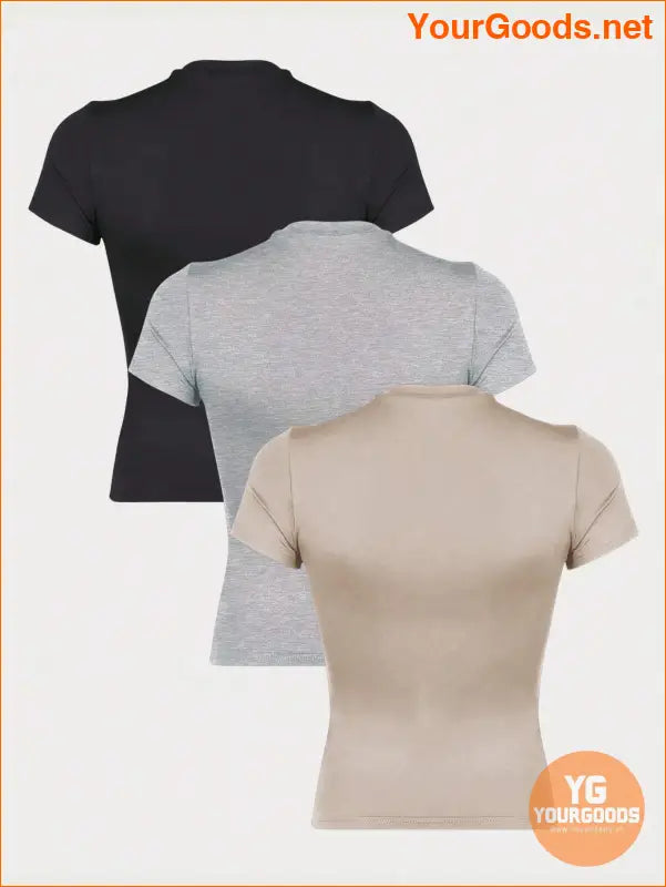 YOURGOODS EZwear Womens 3pc Short TShirt Set - YourGoods Online Shop