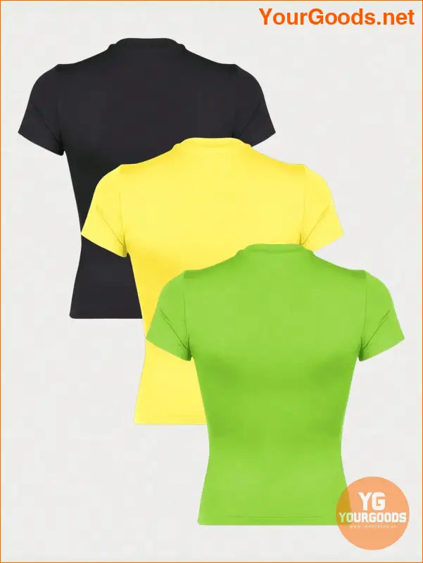 YOURGOODS EZwear Womens 3pc Short TShirt Set - YourGoods Online Shop