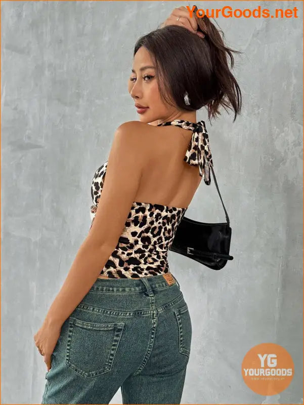 YOURGOODS EZwear Womens Leopard Print Sleeveless Top - YourGoods Online Shop