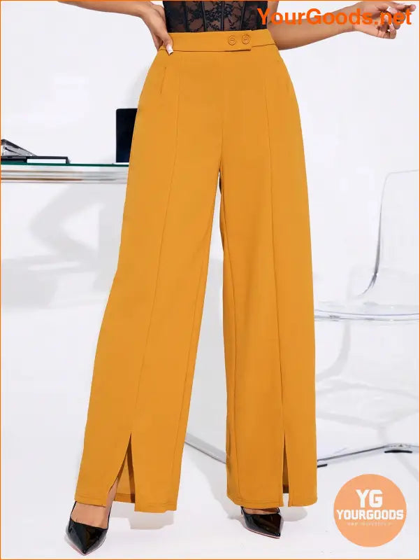 YOURGOODS Fall Wide Leg Double Button Suit Pants - YourGoods Online Shop