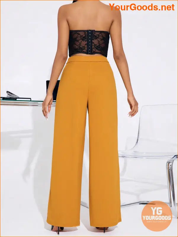 YOURGOODS Fall Wide Leg Double Button Suit Pants - YourGoods Online Shop