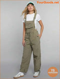 YOURGOODS Flap Pocket Drawstring Waist Overall Jumpsuit - YourGoods Online Shop