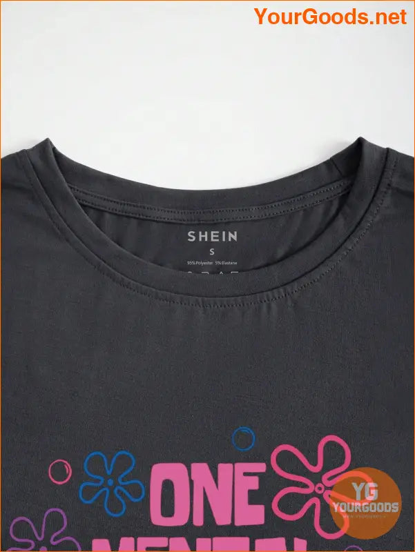 YOURGOODS for SHEIN EZwear Floral Slogan TShirt - YourGoods Online Shop