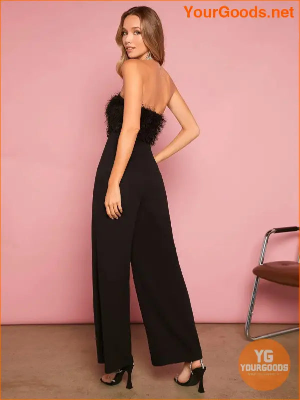 YOURGOODS Fuzzy Panel Tube Jumpsuit - YourGoods Online Shop