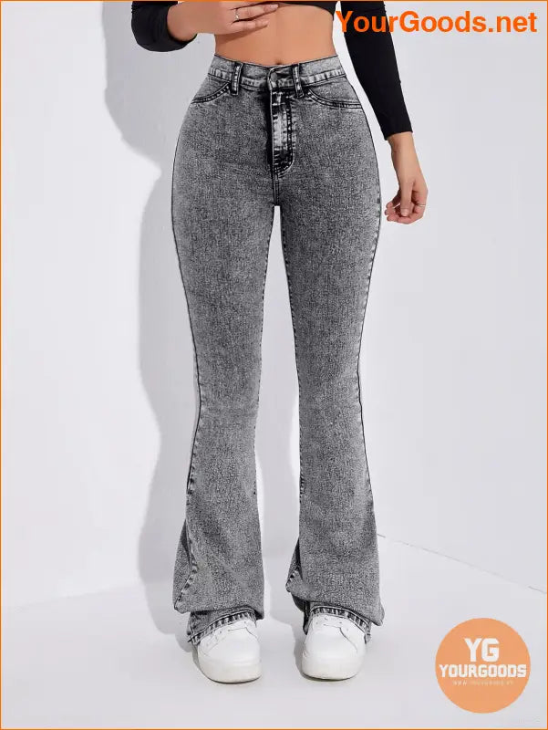 YOURGOODS High Waist Flare Leg Jeans - YourGoods Online Shop