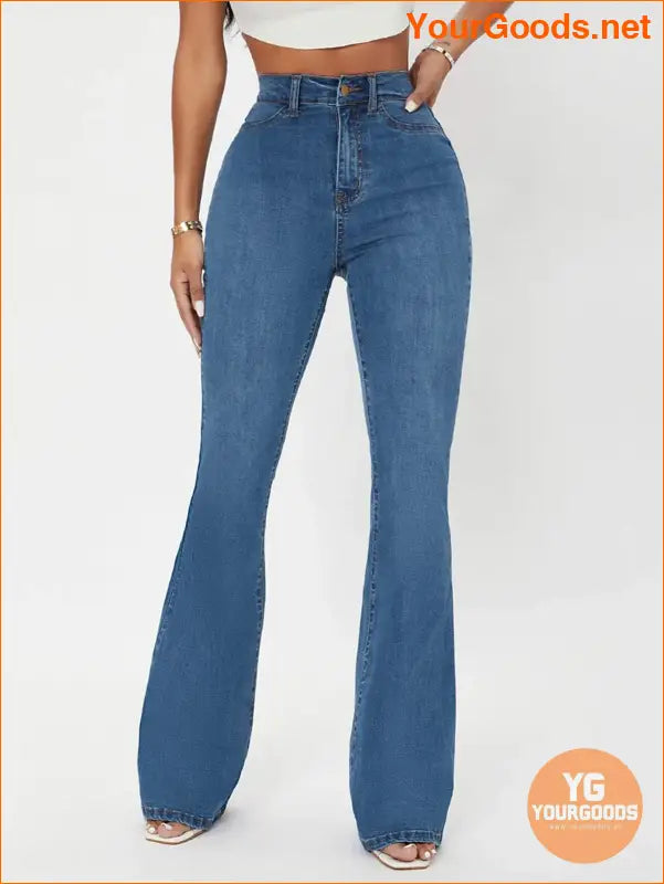 YOURGOODS High Waist Flare Leg Jeans - YourGoods Online Shop