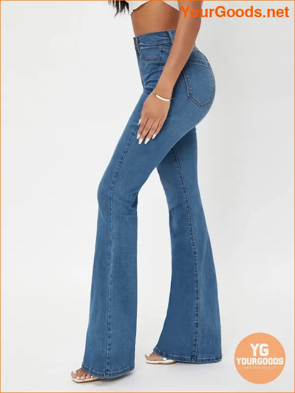 YOURGOODS High Waist Flare Leg Jeans - YourGoods Online Shop