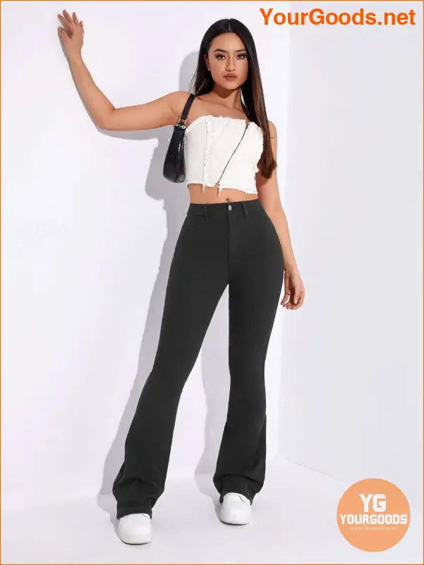 YOURGOODS High Waist Flare Leg Jeans - YourGoods Online Shop