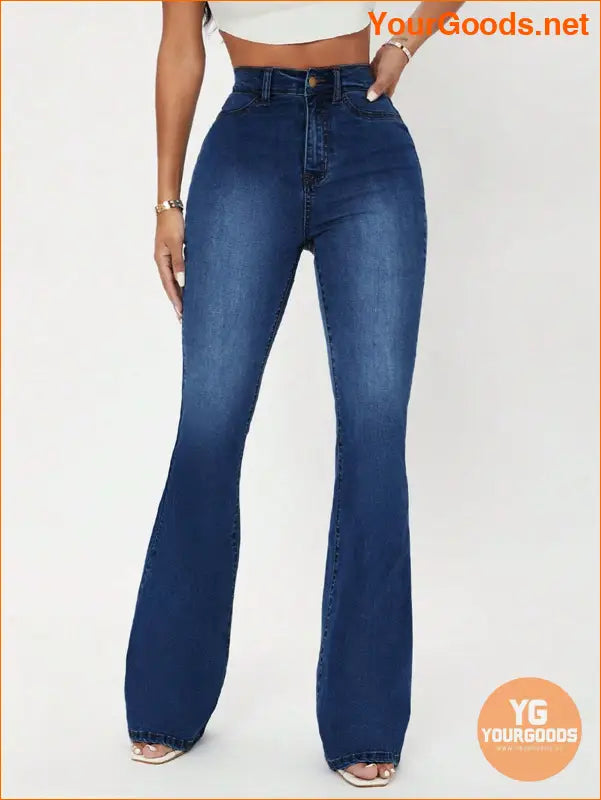 YOURGOODS High Waist Flare Leg Jeans - YourGoods Online Shop