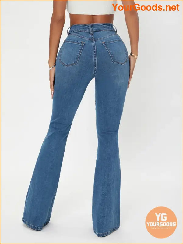 YOURGOODS High Waist Flare Leg Jeans - YourGoods Online Shop