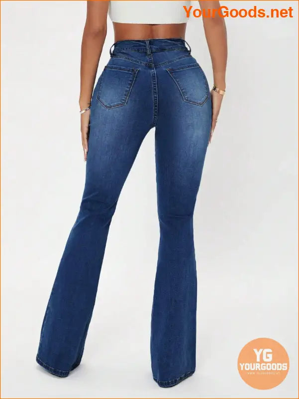 YOURGOODS High Waist Flare Leg Jeans - YourGoods Online Shop