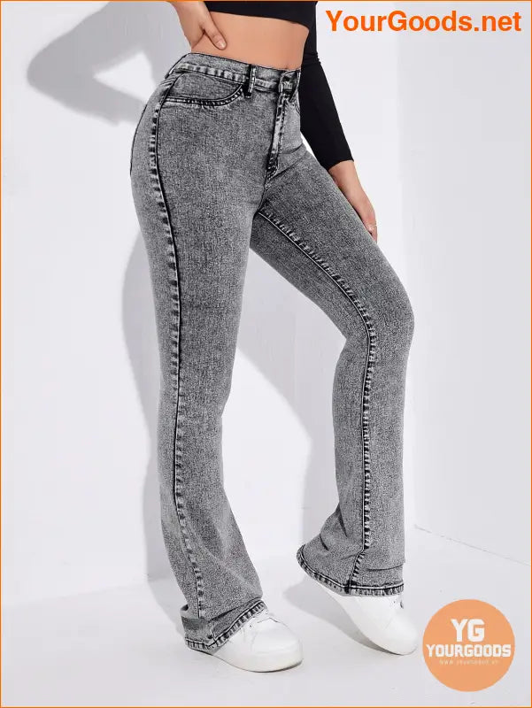 YOURGOODS High Waist Flare Leg Jeans - YourGoods Online Shop