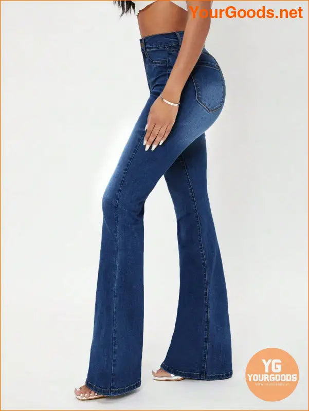 YOURGOODS High Waist Flare Leg Jeans - YourGoods Online Shop