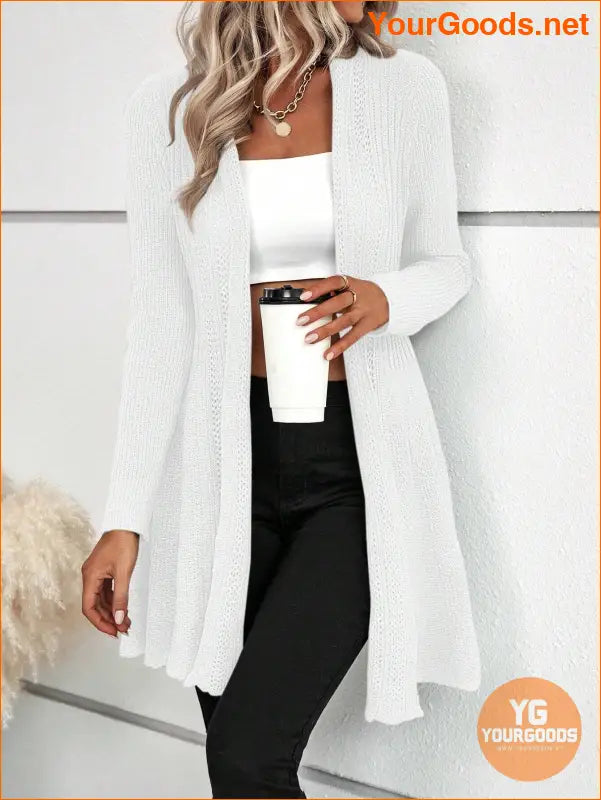 YOURGOODS LUNE Ruffle Hem Open Cardigan - YourGoods Online Shop