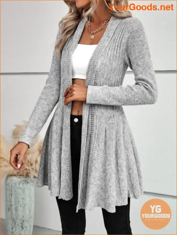 YOURGOODS LUNE Ruffle Hem Open Cardigan - YourGoods Online Shop